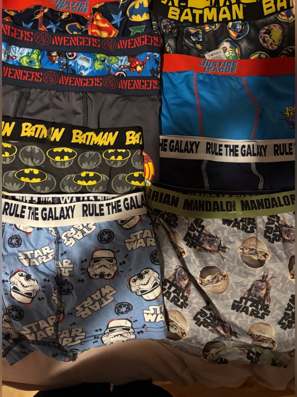 Star Wars & Superhero Kids Boxer Briefs - Blue/Grey